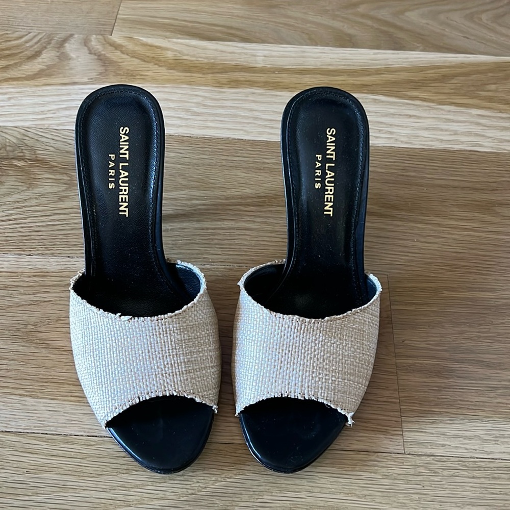 Rattan Yves Saint Laurent Heeled Mules - worn once